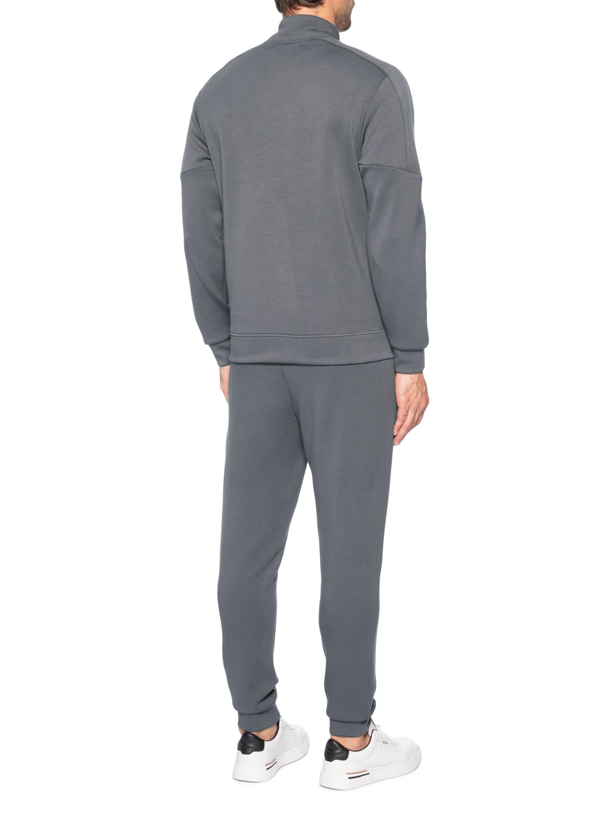 Conjunto Masculino Moletom Com Zíper Sem Gorro Cinza '2 Essential