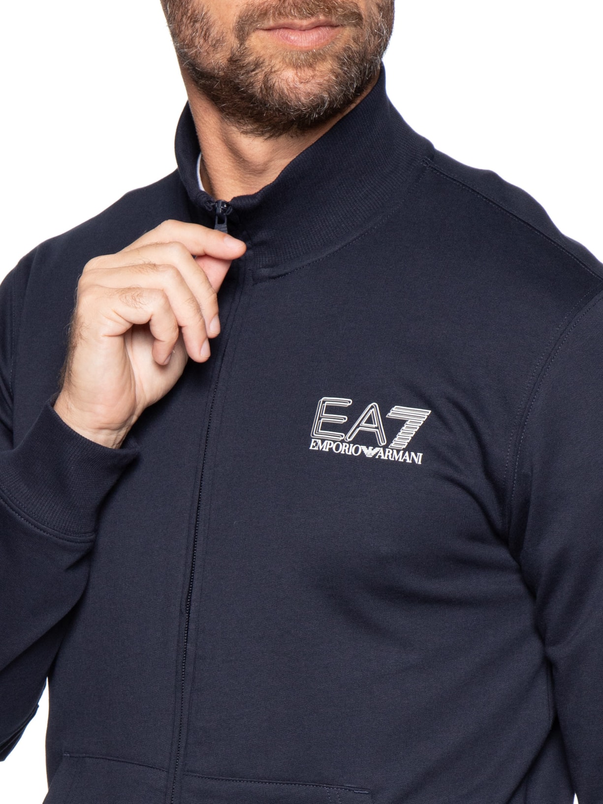 Conjunto Masculino Moletom Train Visibility Azul Ea7 Emporio Armani