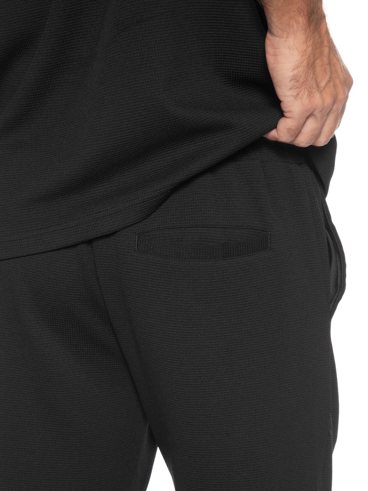 Conjunto Masculino Polo E Bermuda Preto Basiq Men