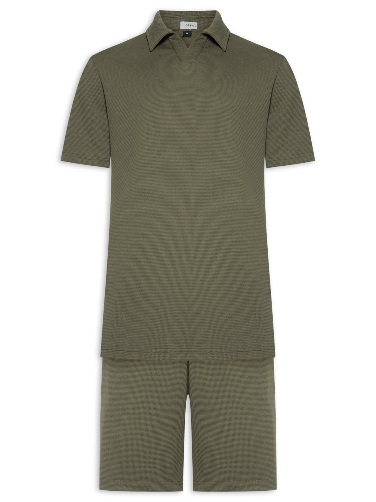 Conjunto Masculino Polo E Bermuda Verde Basiq Men