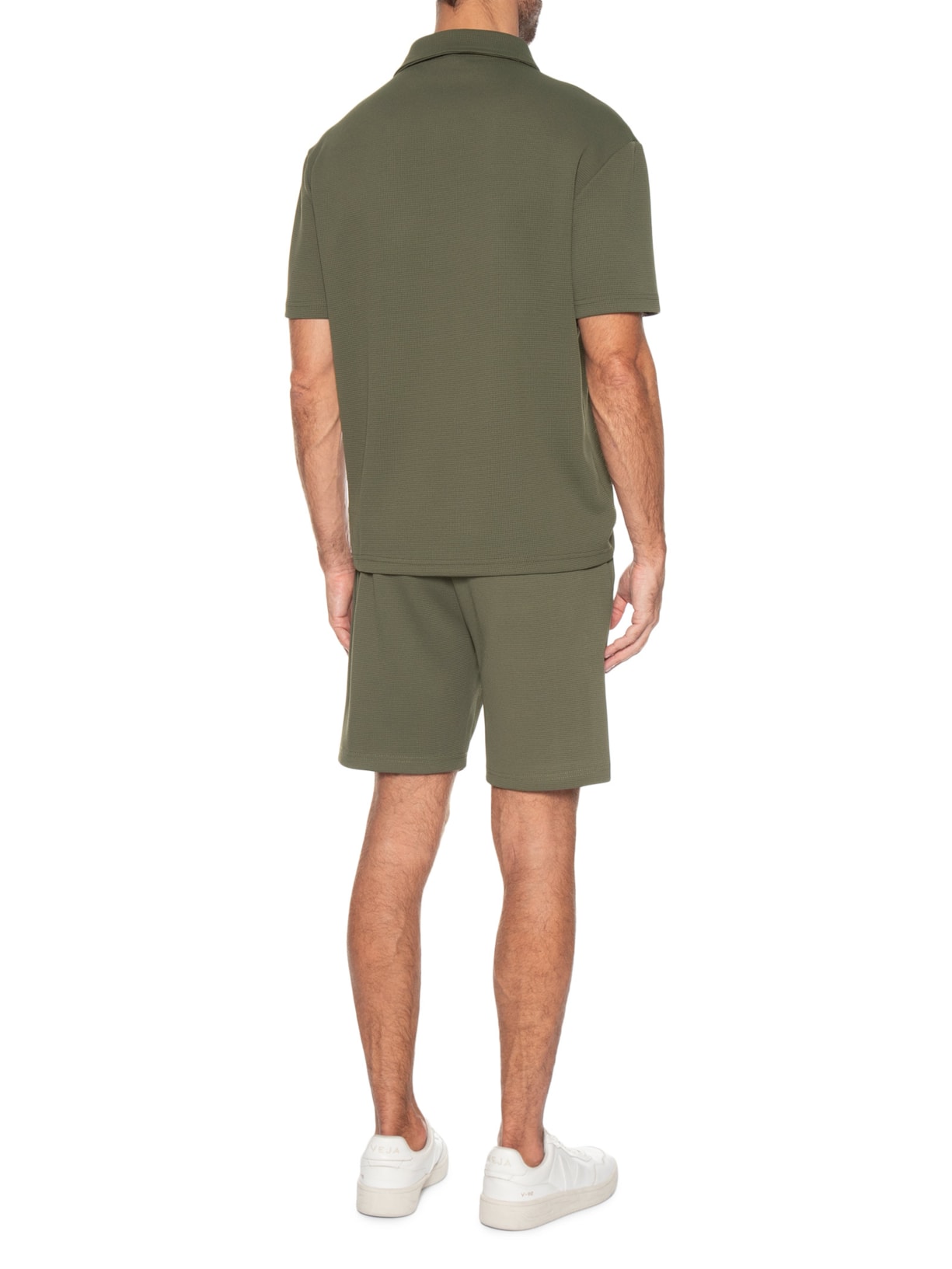 Conjunto Masculino Polo E Bermuda Verde Basiq Men