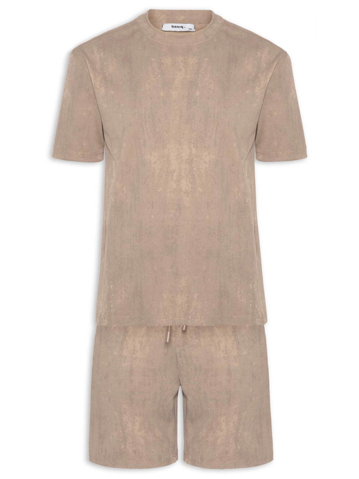 Conjunto Masculino Short E Camiseta - Bege