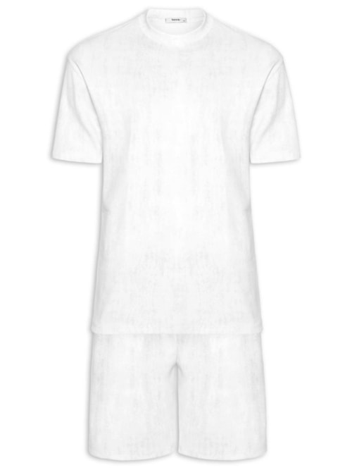 Conjunto Masculino Short E Camiseta - Branco