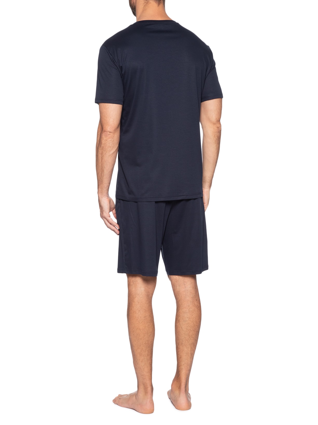 Conjunto Masculino Sleepwear Malha Curto Azul Emporio Armani Bodywear