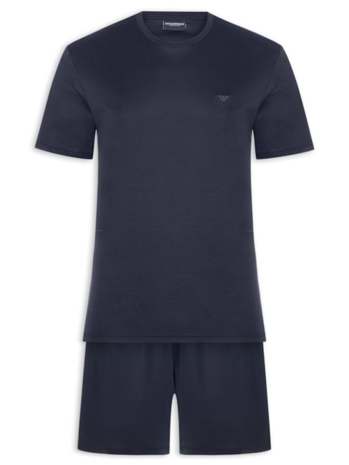 Conjunto Masculino Sleepwear Malha Curto - Azul