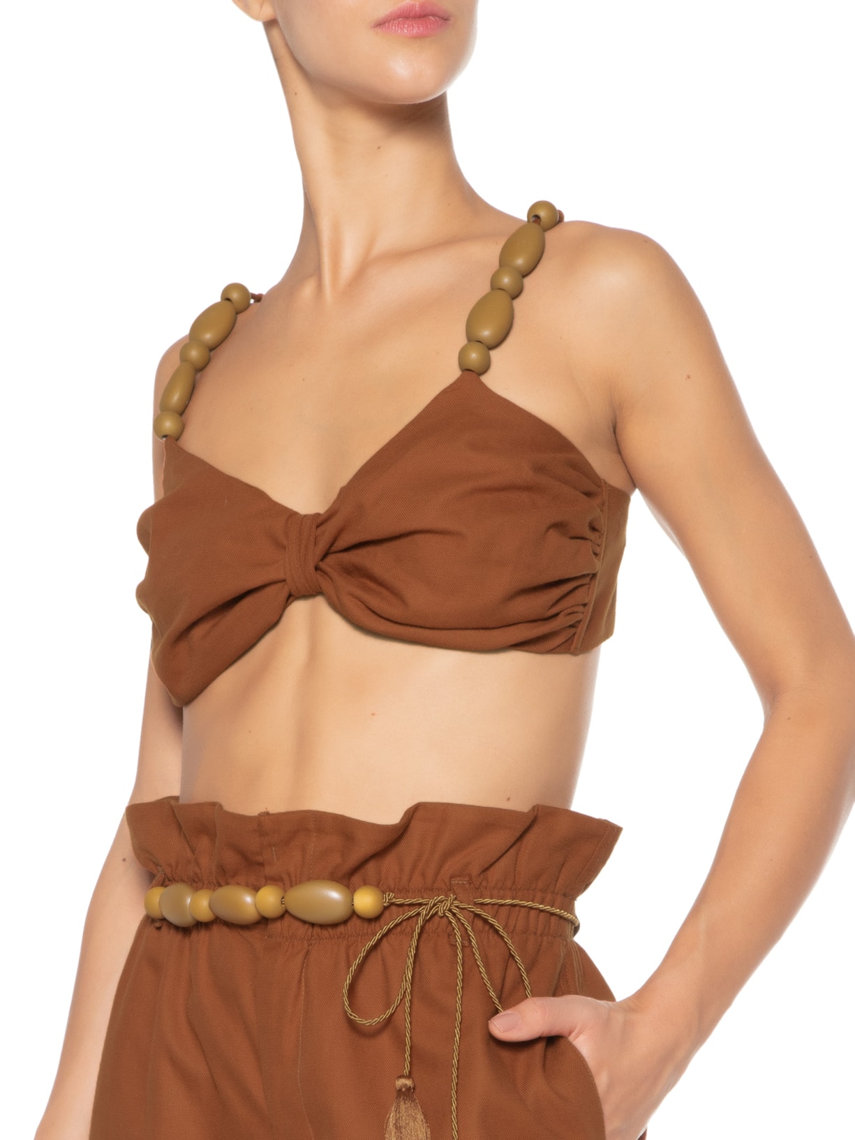 Conjunto Top Calça Layla Marrom Oasis