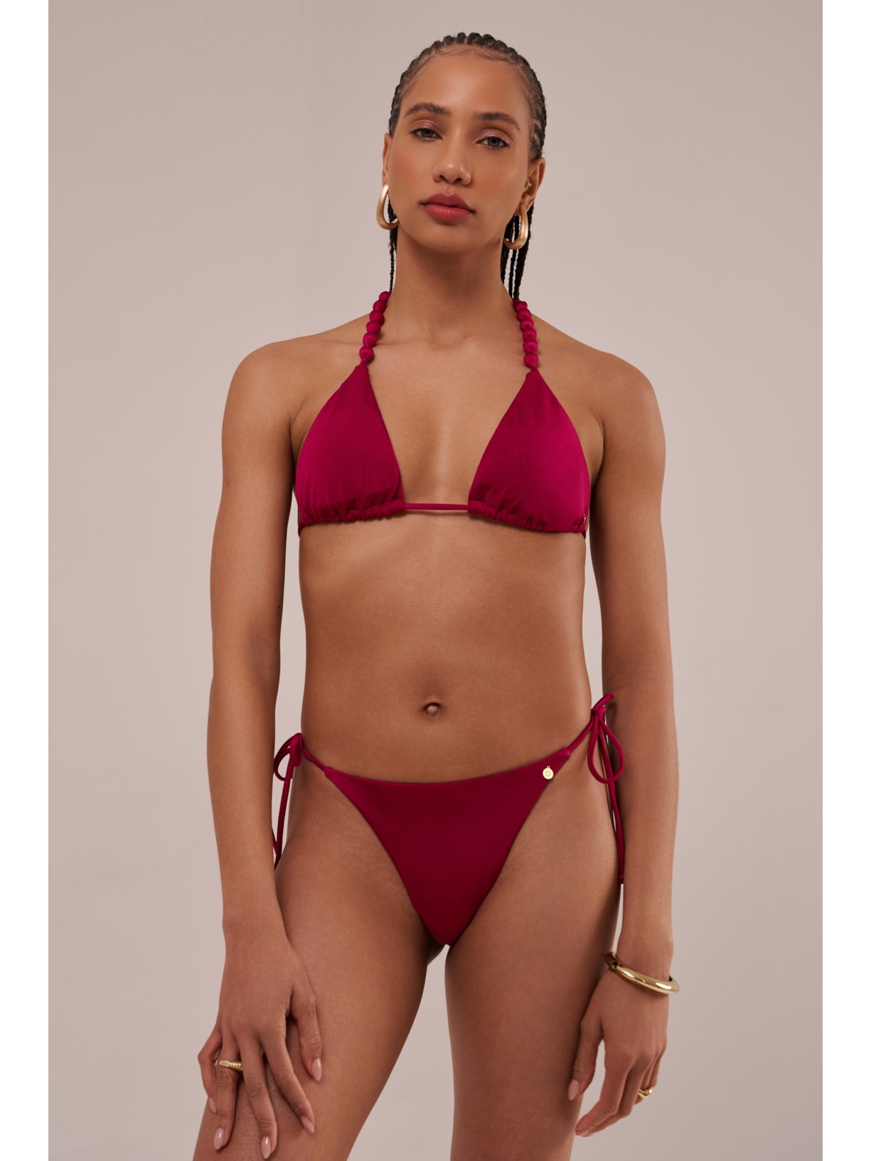 Conjunto Top Doze Uvas E Calcinha String Sorte Romã Suntime