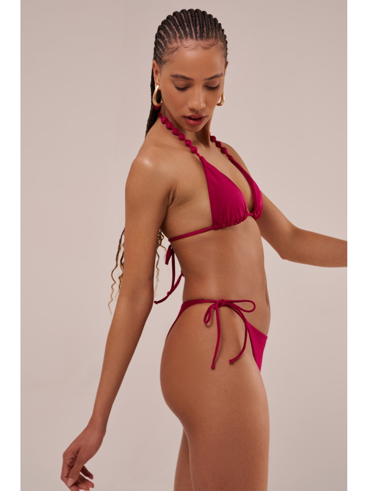 Conjunto Top Doze Uvas E Calcinha String Sorte Romã Suntime
