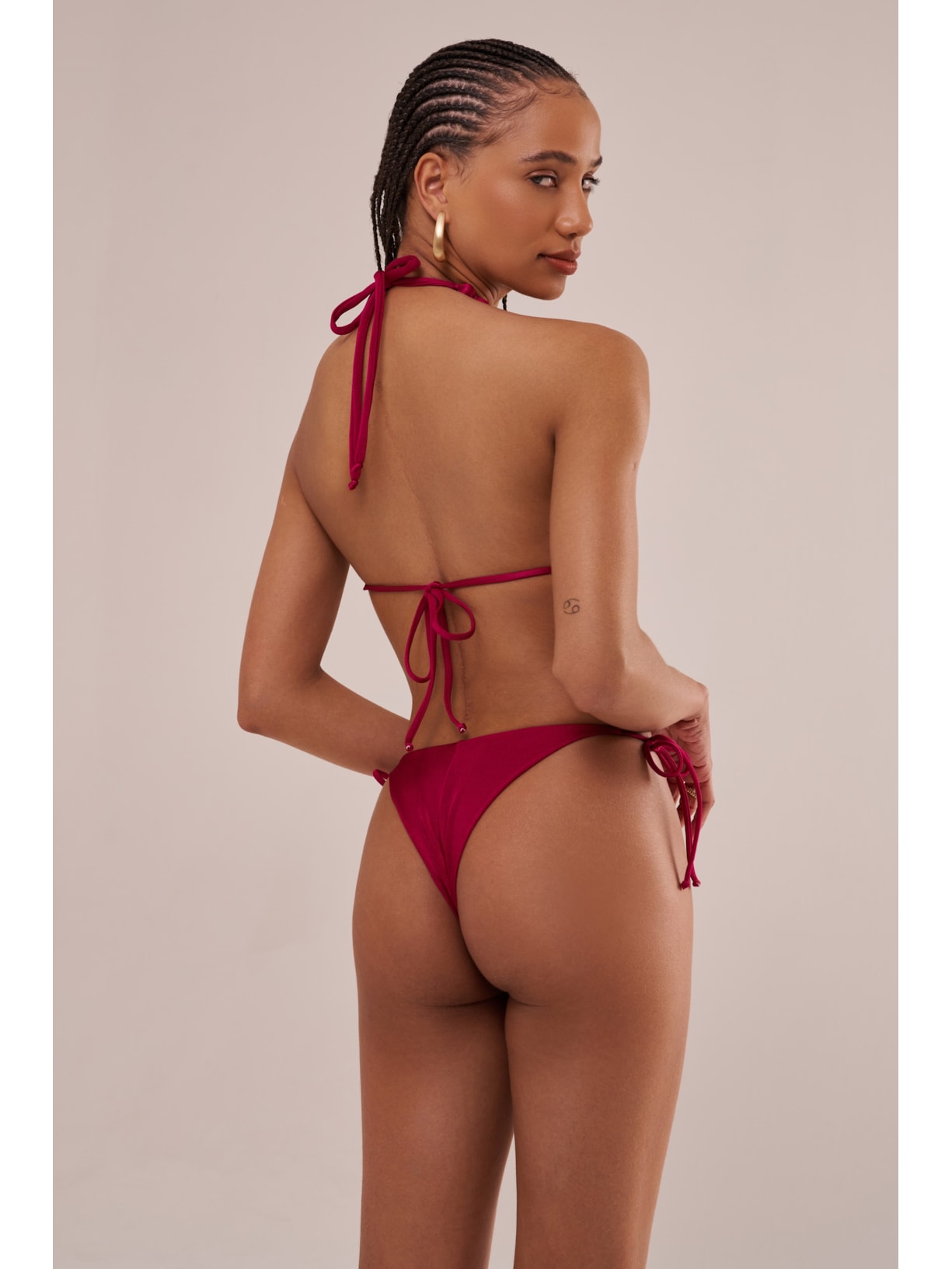 Conjunto Top Doze Uvas E Calcinha String Sorte Romã Suntime