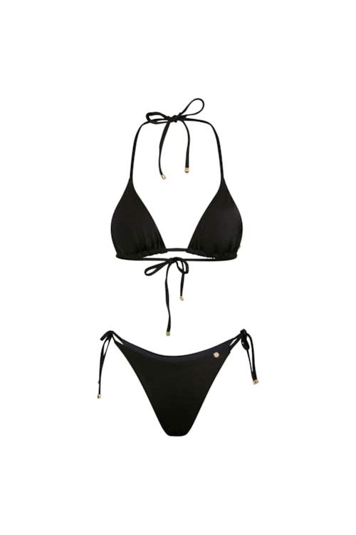 Conjunto Top Triângulo e Calcinha String Sophia Basic - Preto