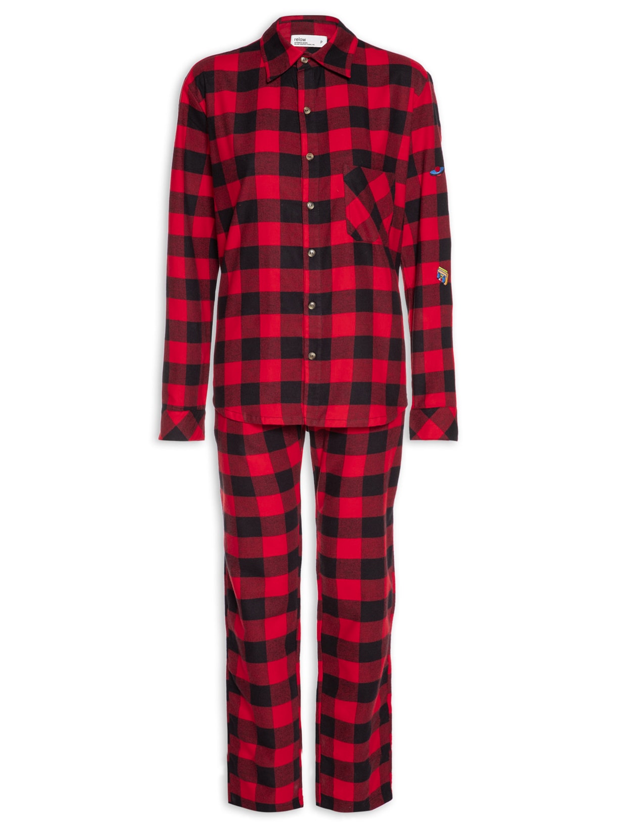 Conjunto Unissex Manga Longa Jason - Vermelho