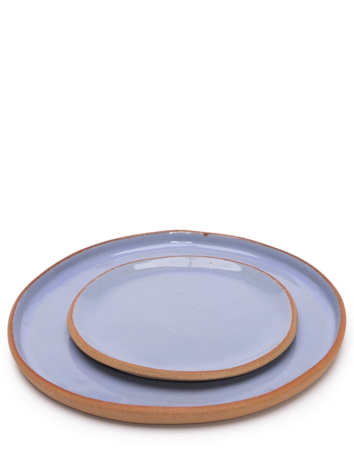 Conjuntos De Pratos Orgânicos 2 Unidades Azul Luli Ateliê