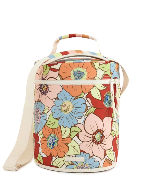 Cooler Farofa Floral Carolina - Branco