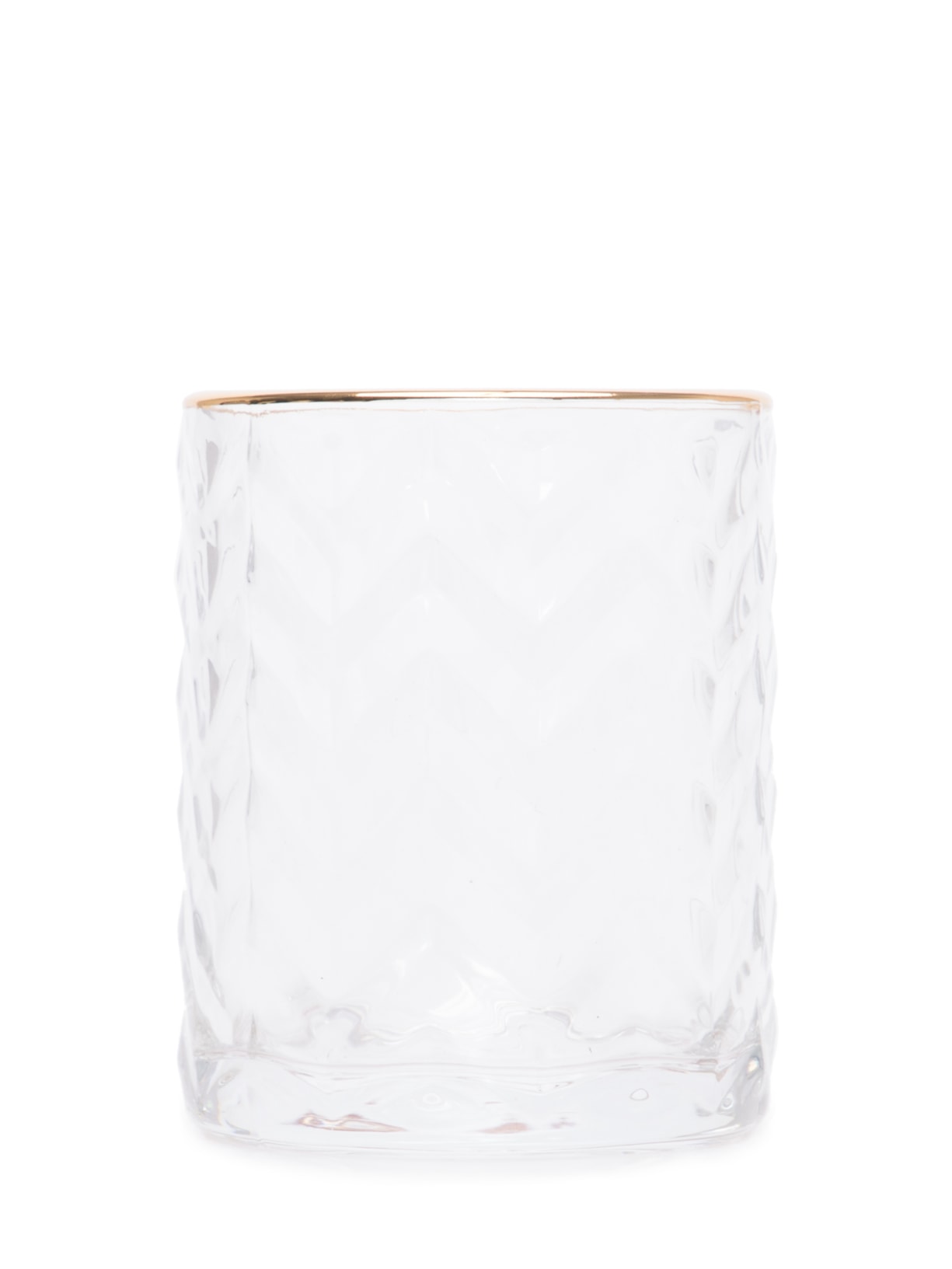 Copo Decorativo Lumen Chevron Em Vidro G 1 Peça