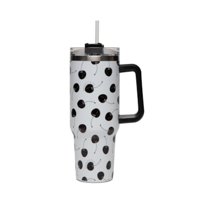 Copo Feminino Térmico Cherry 1200ml - Branco