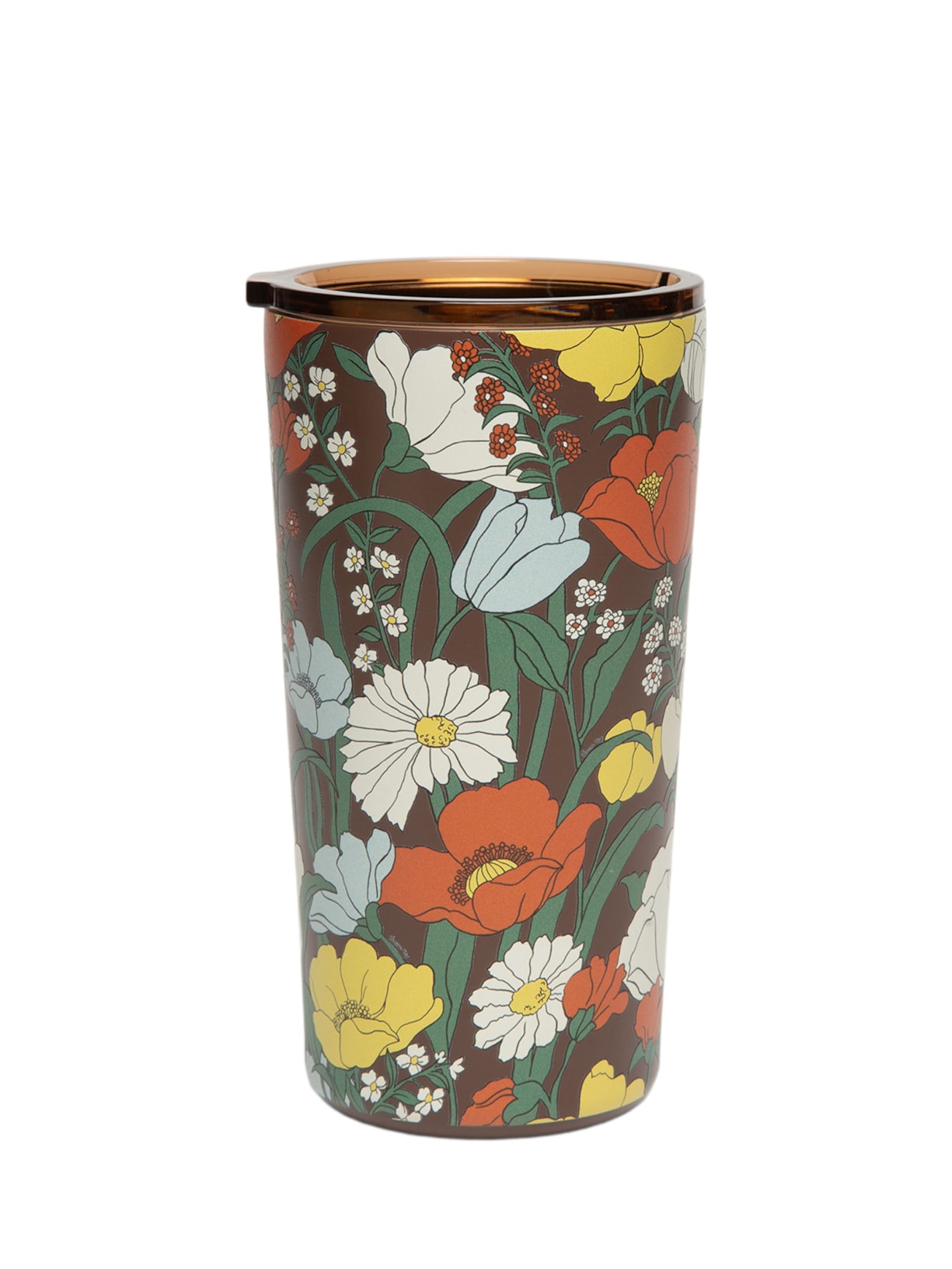 Copo Glub Floral Bucólico - Marrom