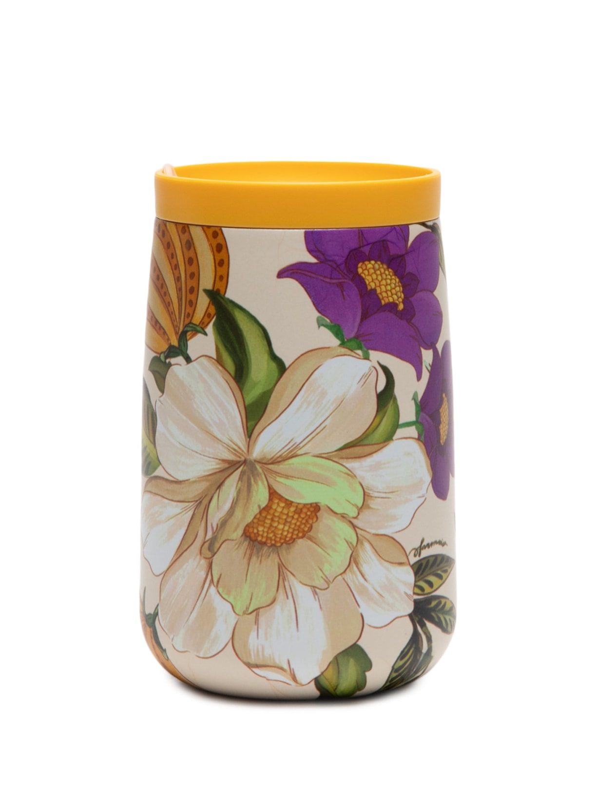 Copo Que Sede 450ml Pássaro em Flor - Amarelo