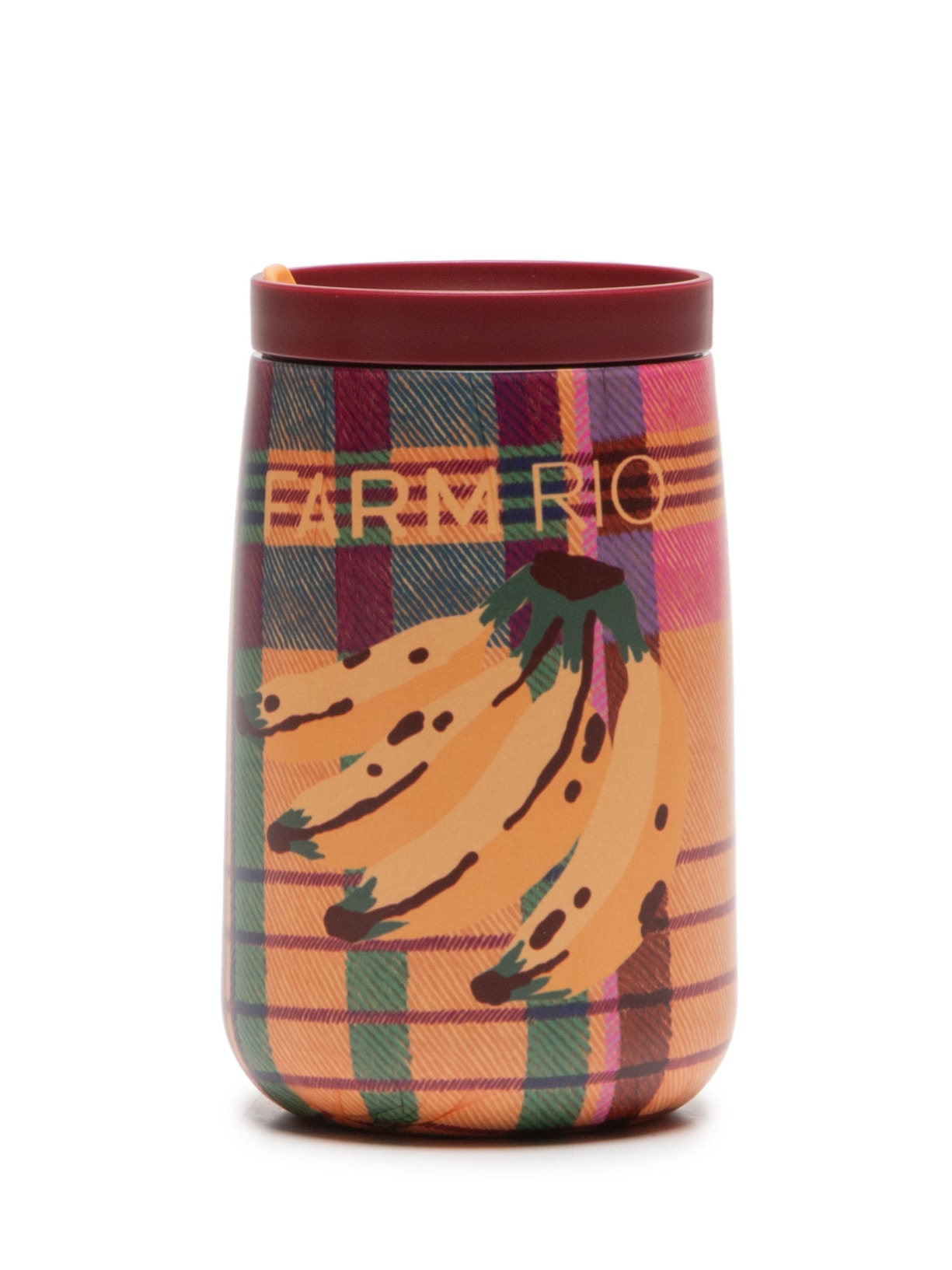 Copo Que Sede 450ml Sofia Xadrez - Vermelho