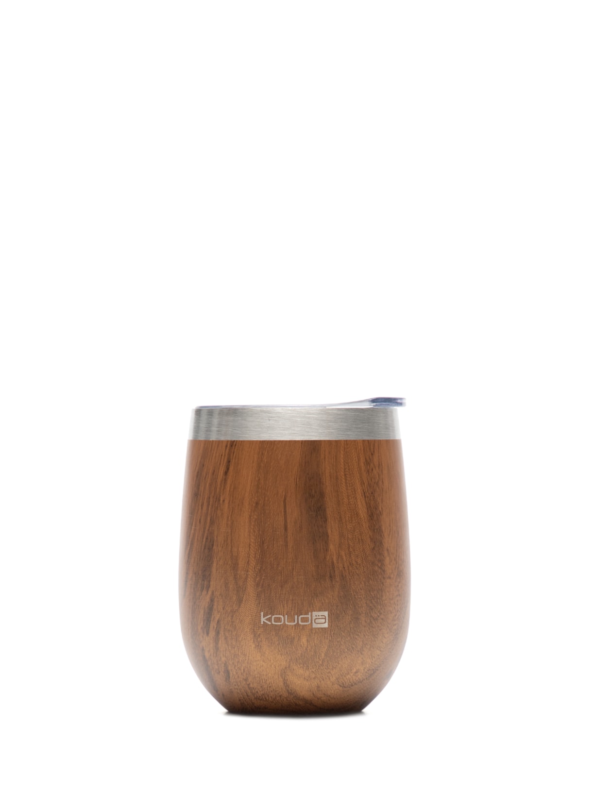 Copo Wood Em Aço Inox 360 ml - Marrom