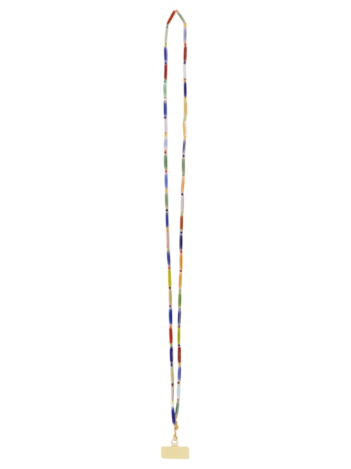 Corda De Celular Miçanga Comprida - Azul