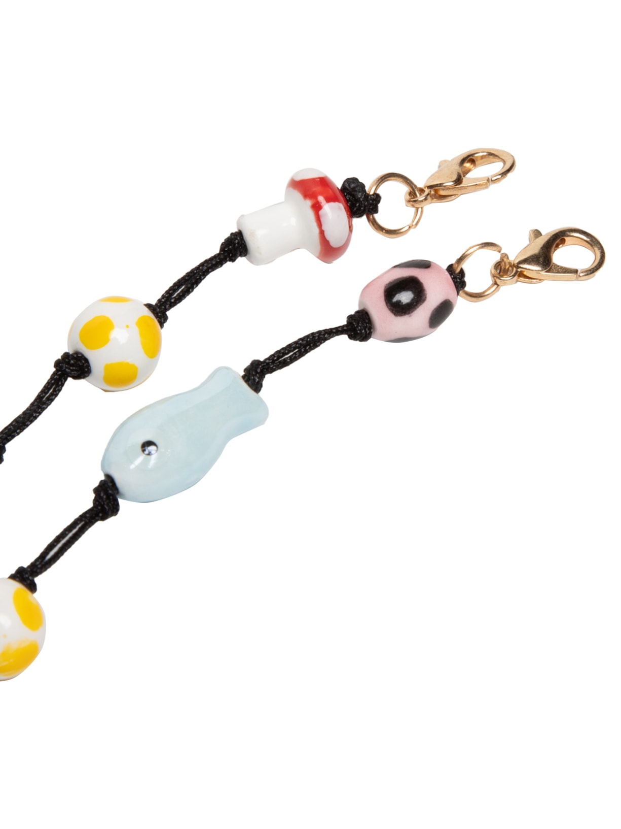 Corda De Celular Miçanga Ícones Multi Preto Farm Etc