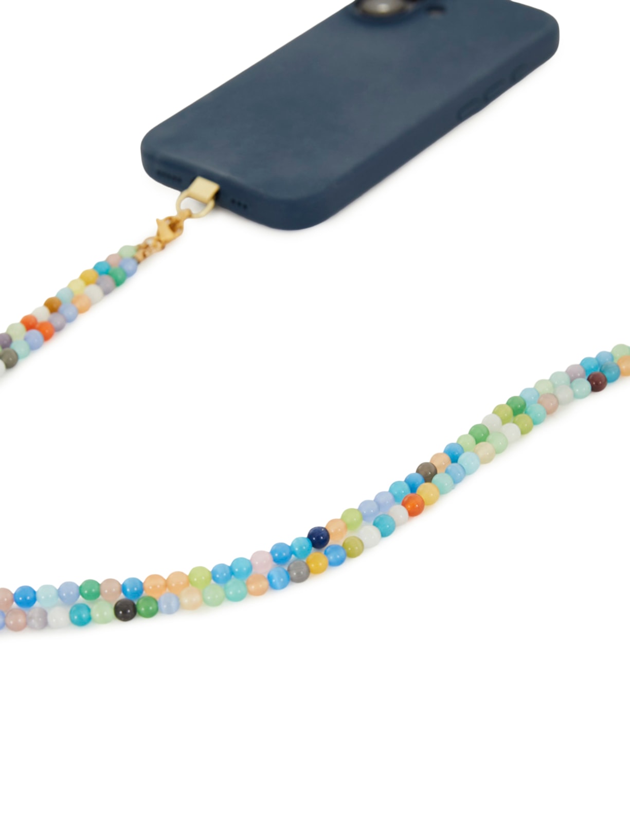 Corda De Celular Miçanga Multicolorida Azul Farm Etc