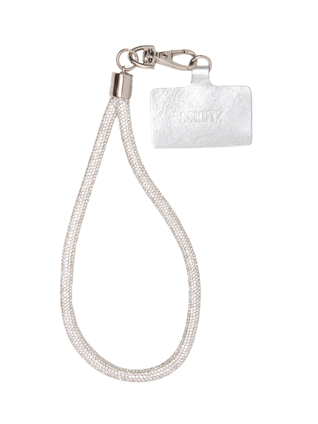 Cordão Feminino De Celular Nancy Glam Cristais - Prateado