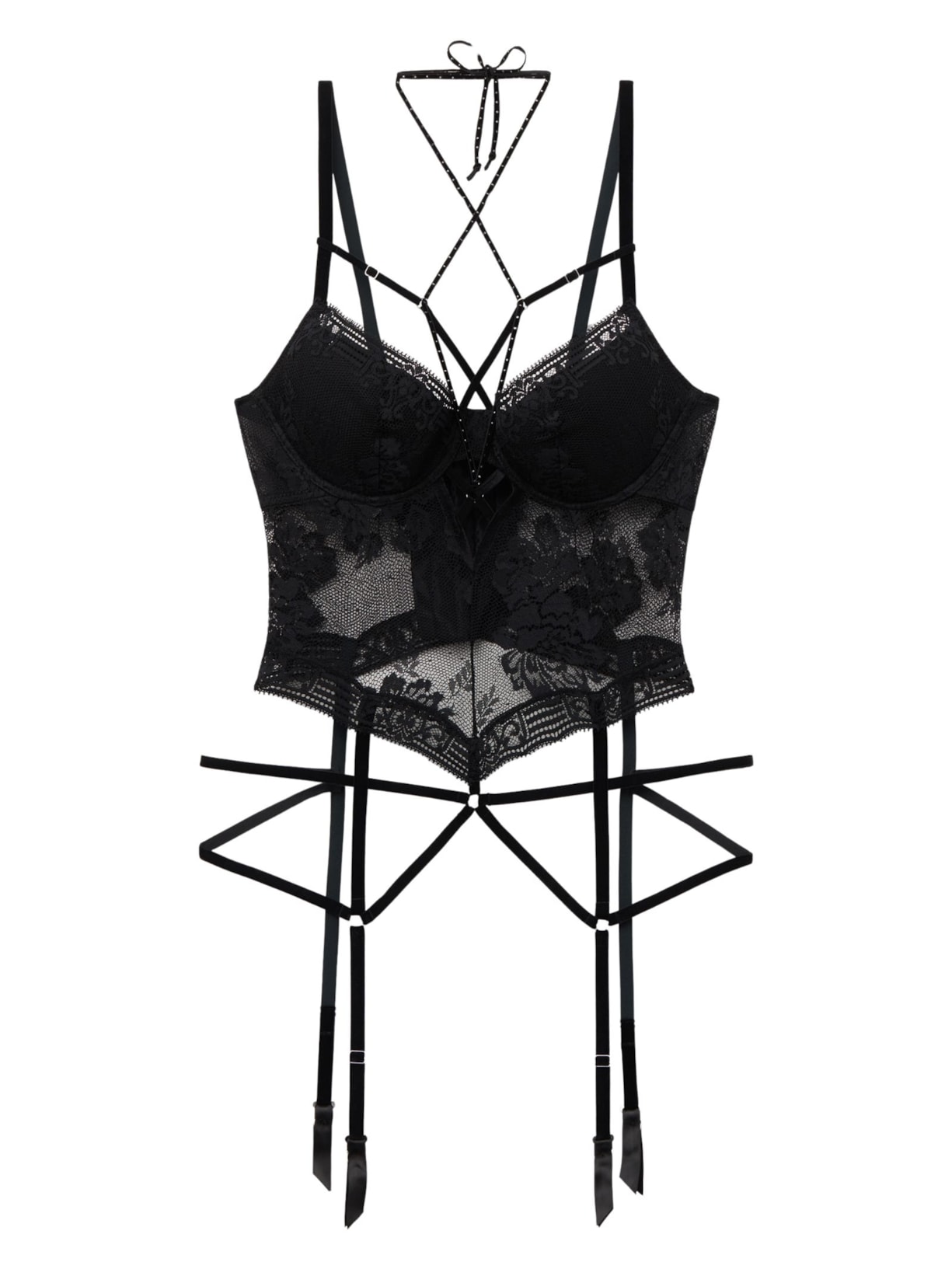 Corpete Com Cinta-Liga La Femme Fatale Preto Intimissimi