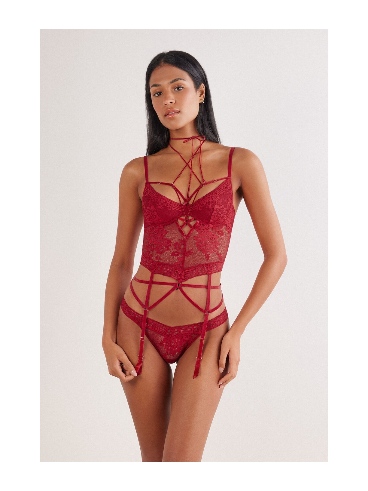 Corpete Com Cinta-Liga La Femme Fatale Vermelho Intimissimi