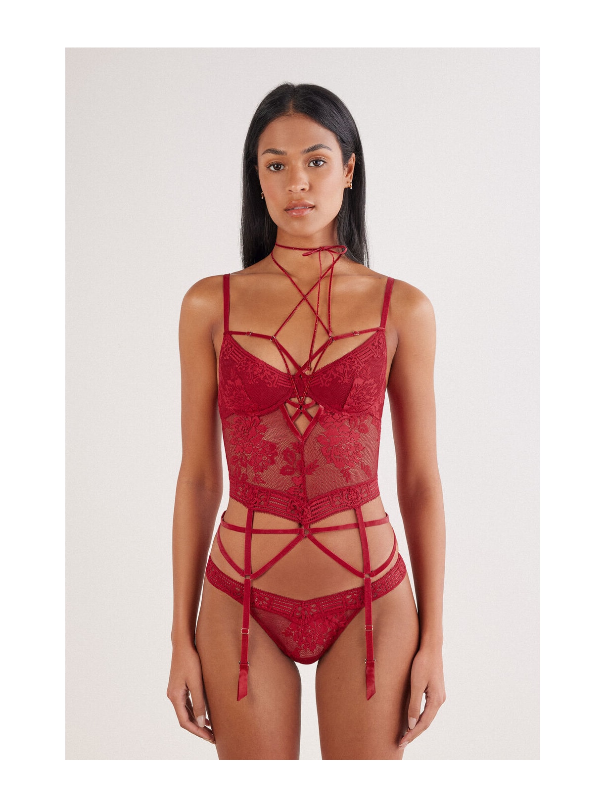 Corpete Com Cinta-Liga La Femme Fatale Vermelho Intimissimi