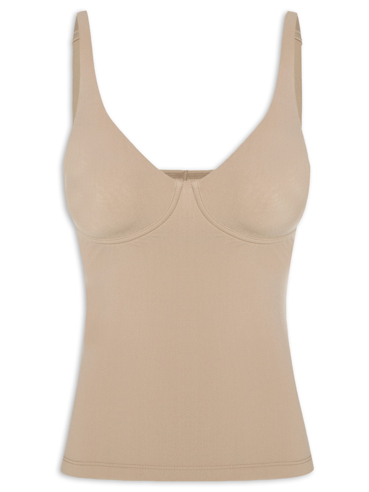 Corpete Sem Aro Em Microfibra - Bege