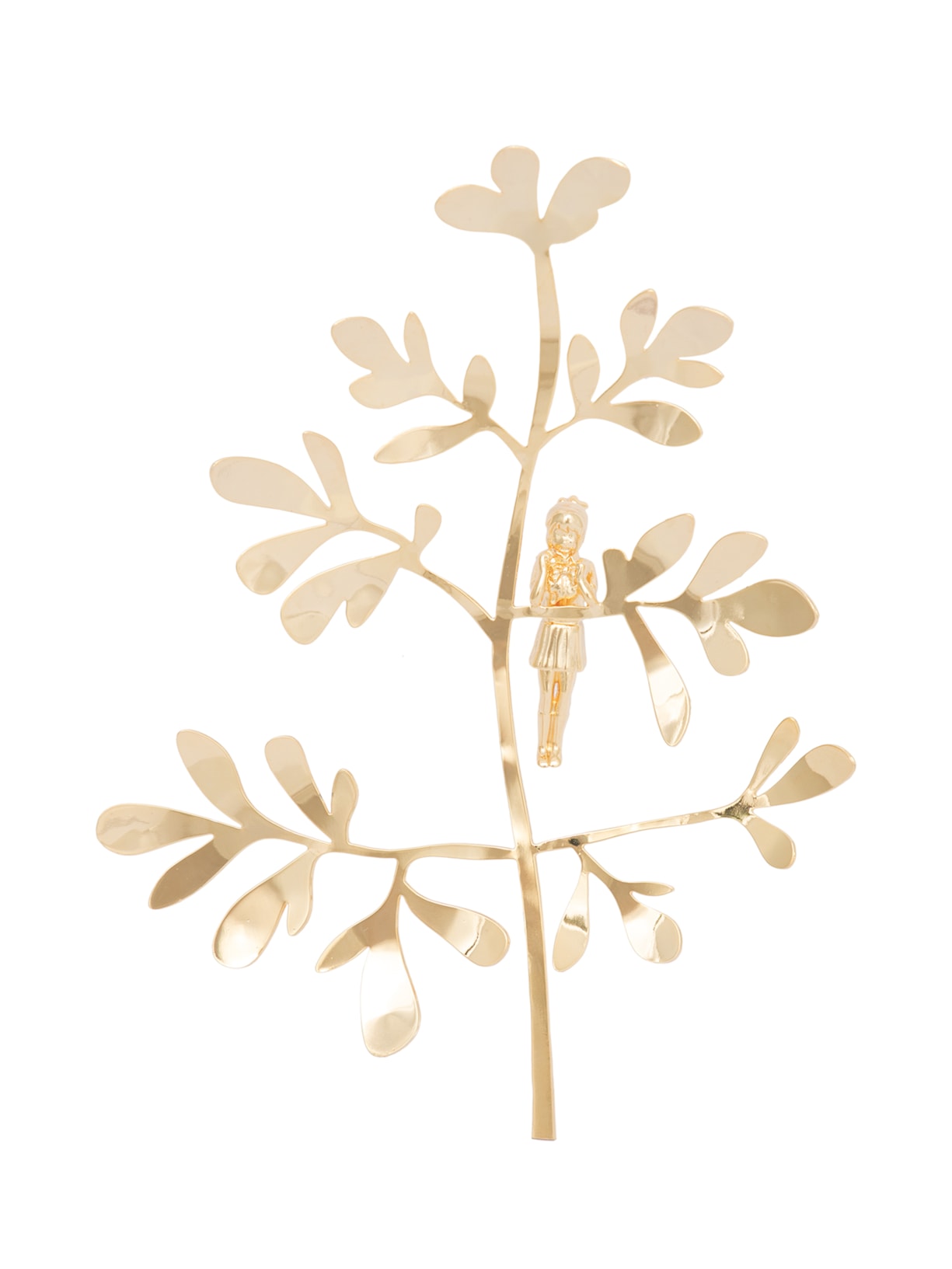 Corrente Arruda Com Menina Em Latão 1 Peça - Dourado