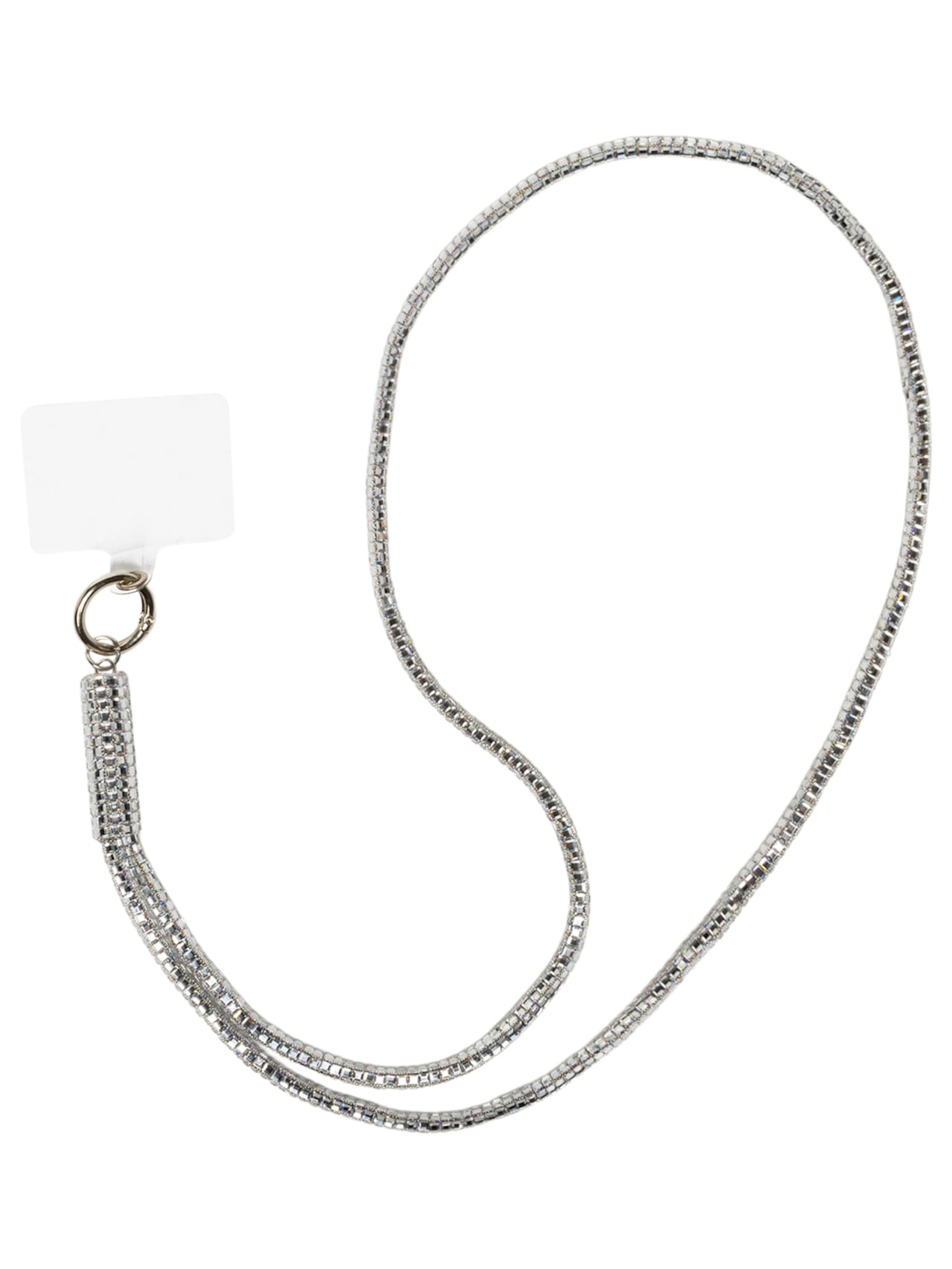 Corrente De Celular Strass - Prateado