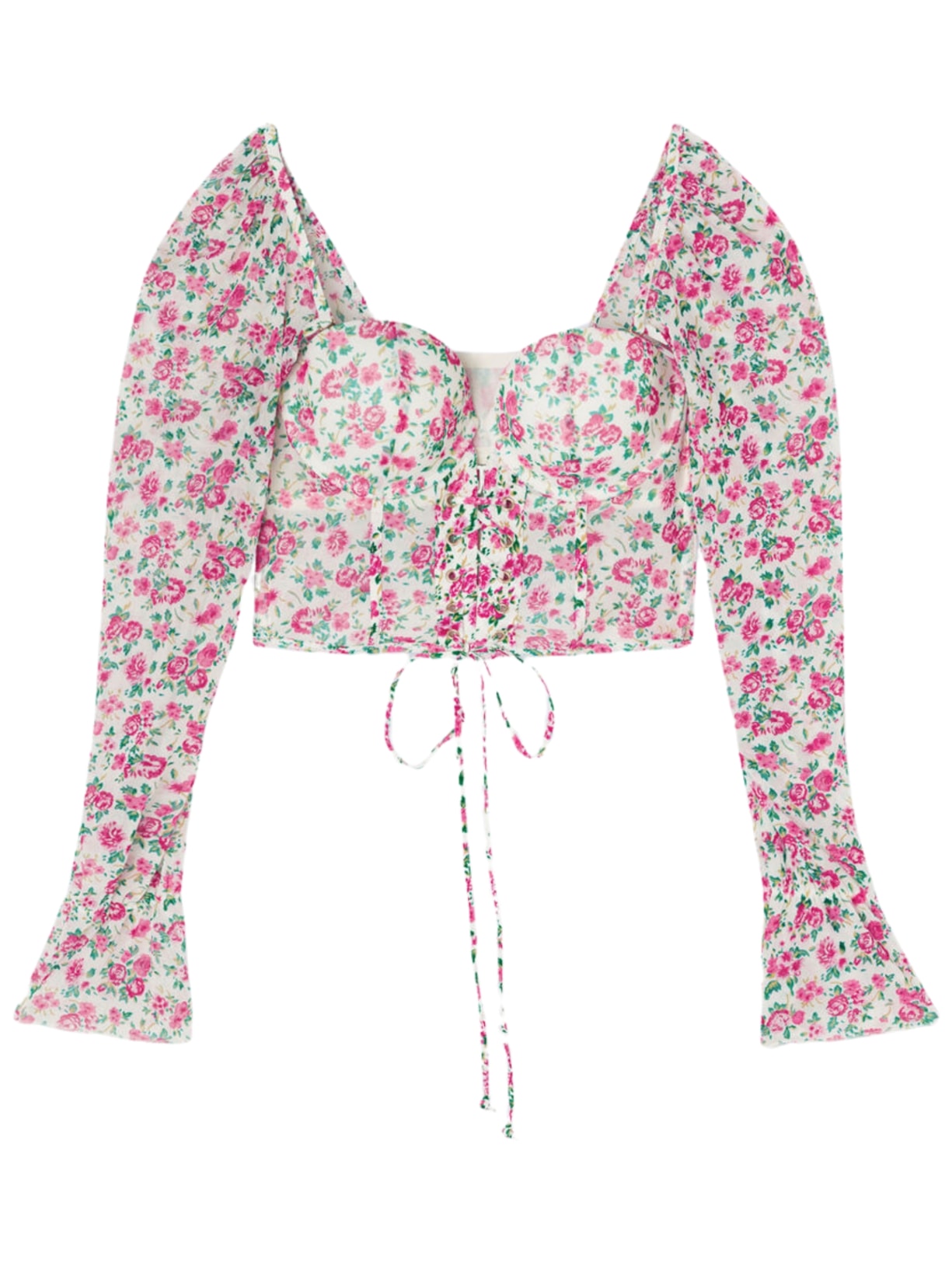 Corselet Anna De Manga Comprida Life Is a Flower - Rosa