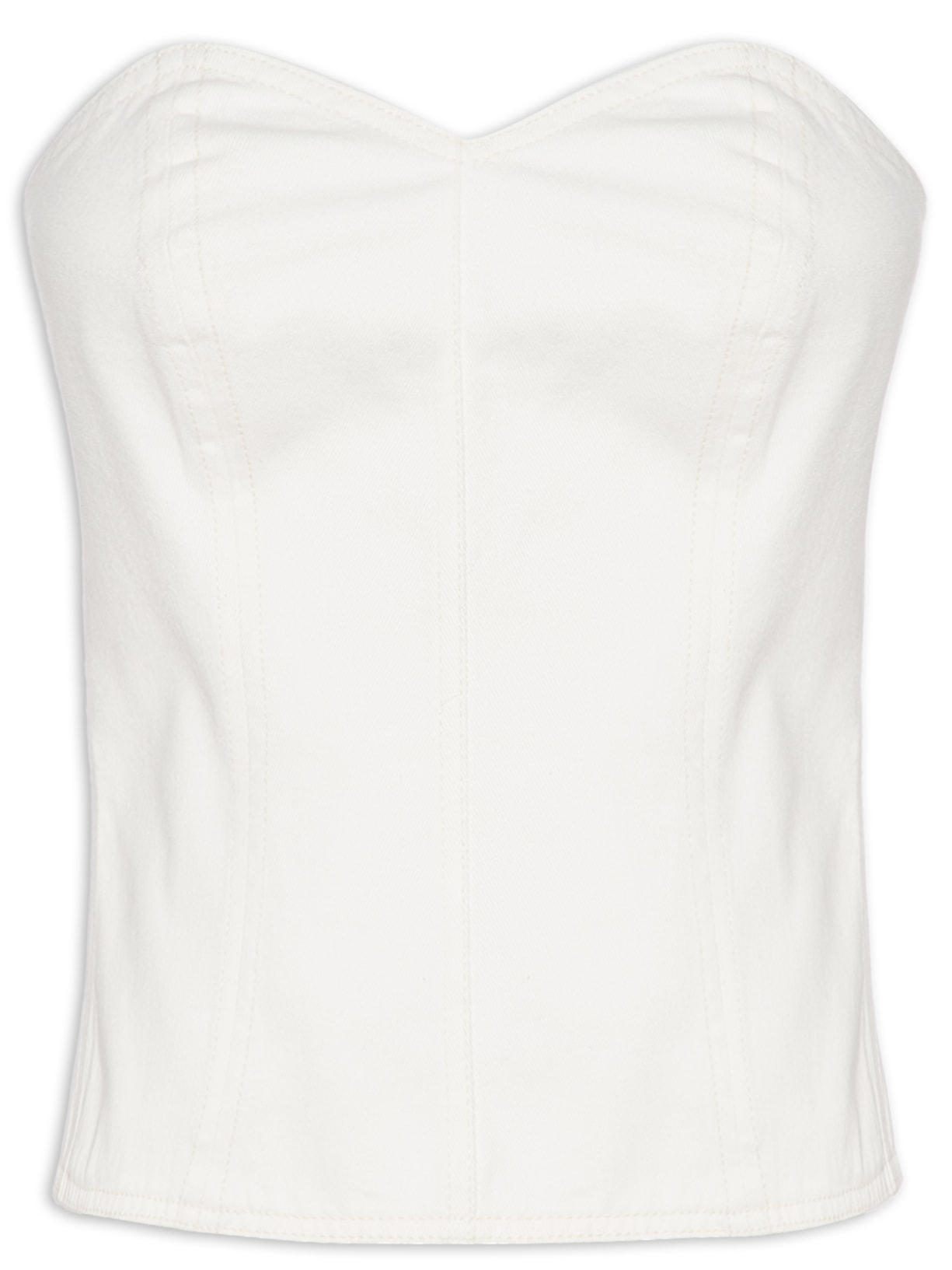 Corselet Sarja Pespontos - Off White