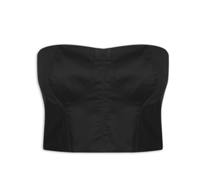 Corselet Sem Alça - Preto