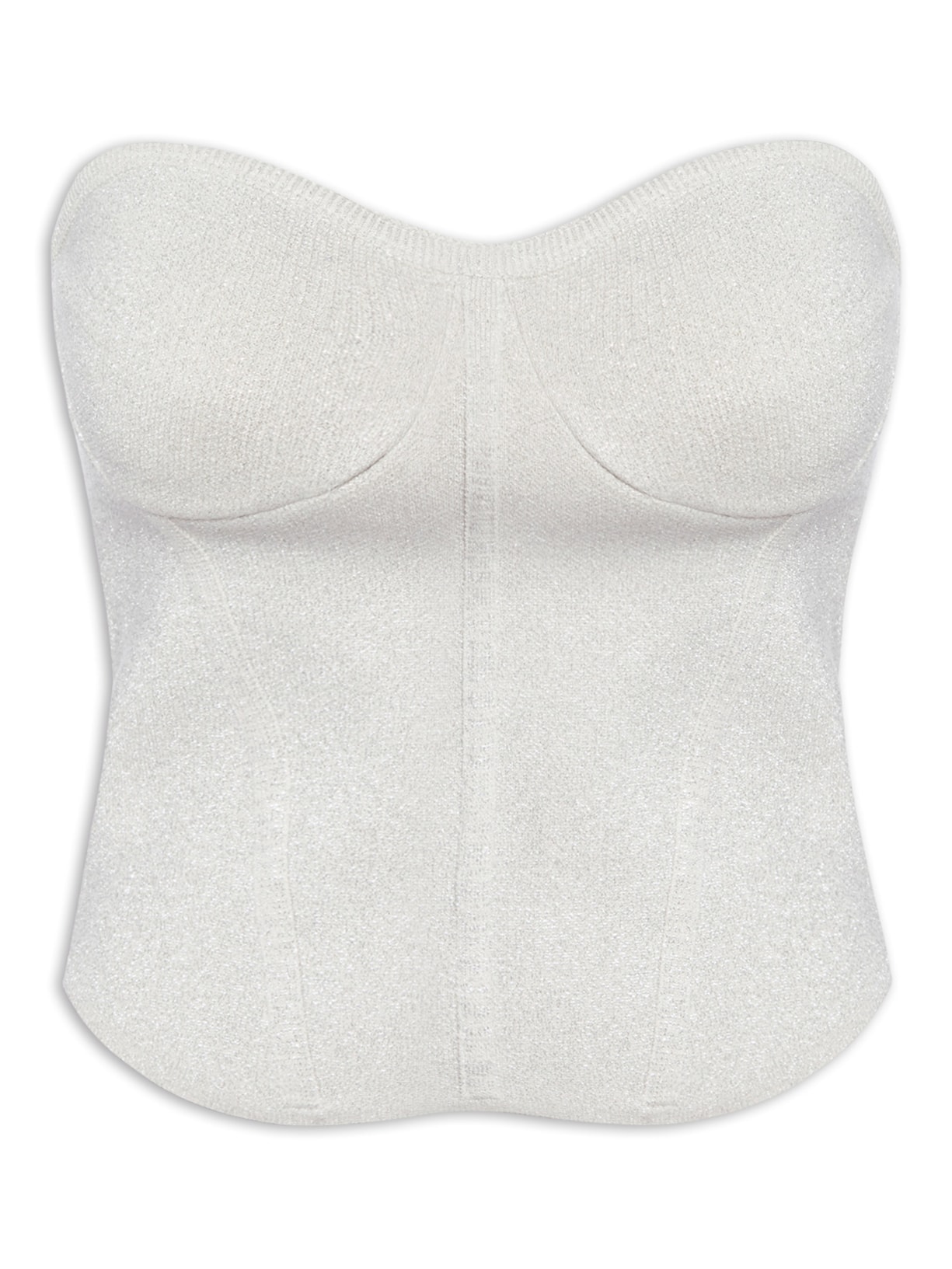 Corselet Tricot Brilho Cinza Dress To