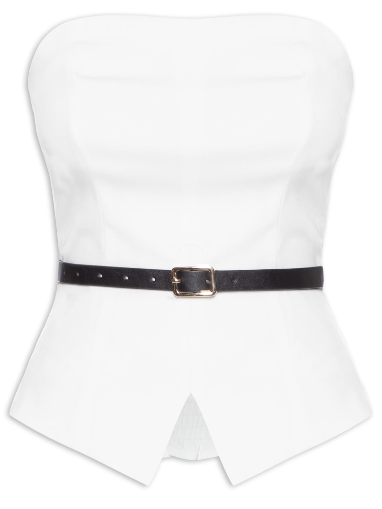 Corset Com Cinto Removível - Branco