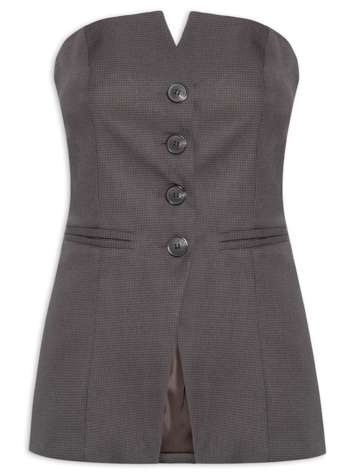 Corset Feminino Alongado Pied - Marrom