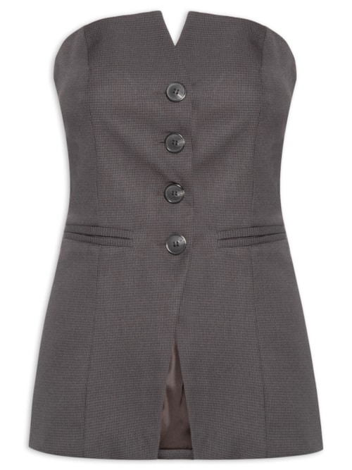 Corset Feminino Alongado Pied - Marrom