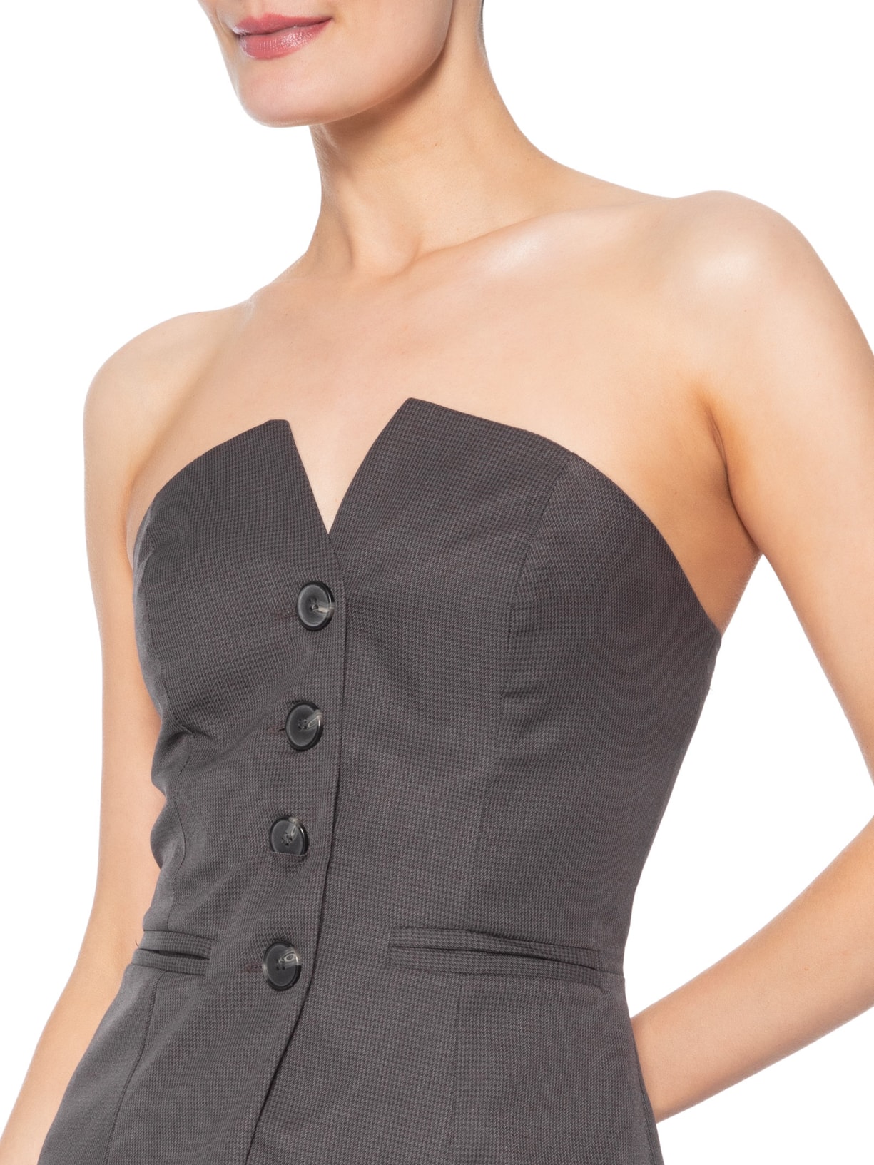 Corset Feminino Alongado Pied Marrom '2Essential