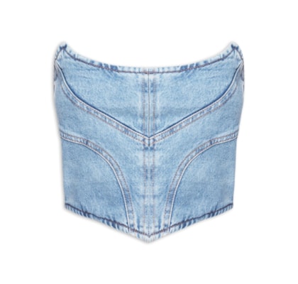 Corset Feminino Jeans - Azul