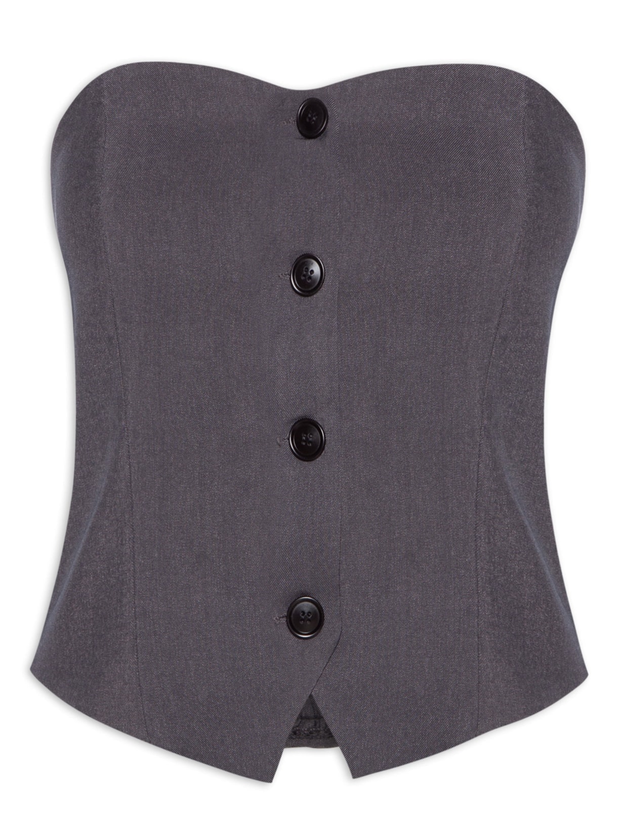 Corset Feminino Sem Alça - Cinza