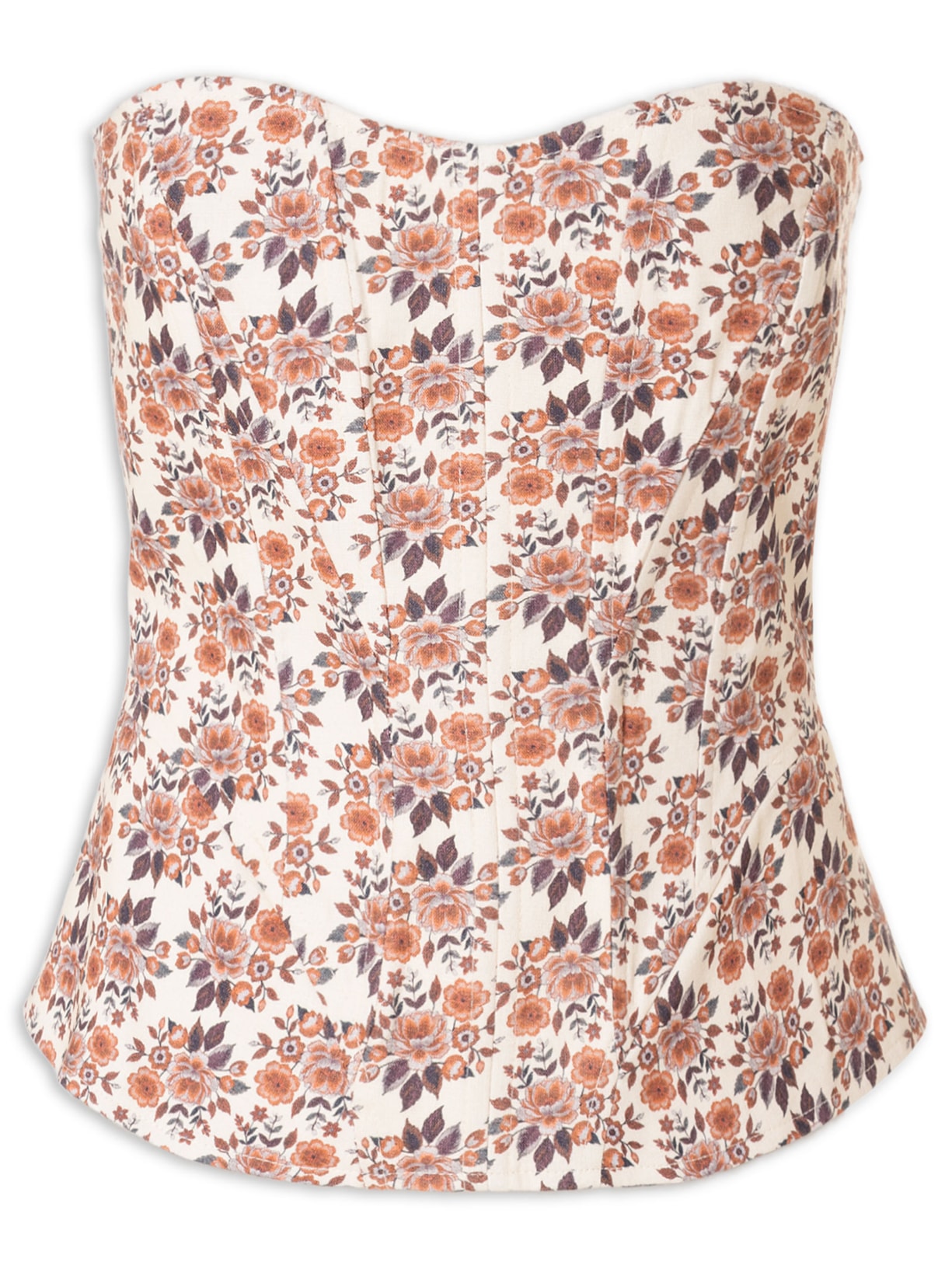 Corset Linho Bouquet - Bege