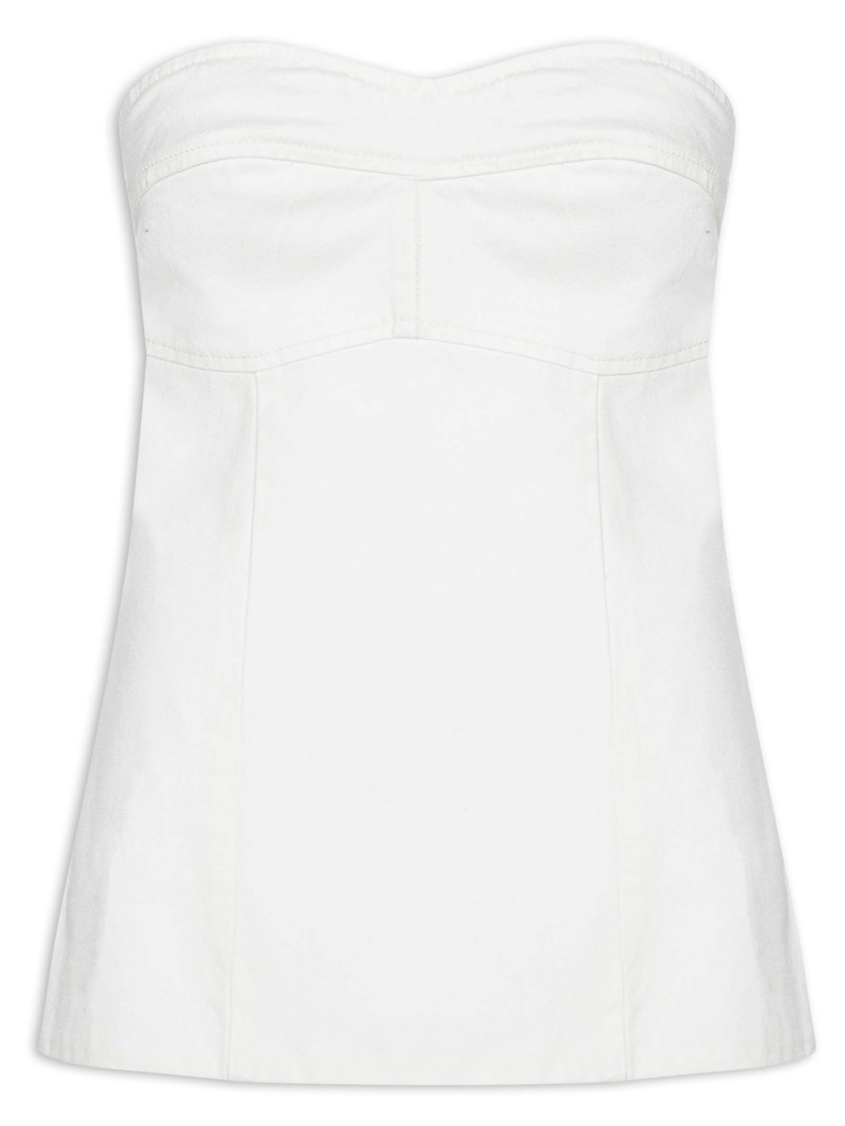 Corset Zíper Costas - Off White