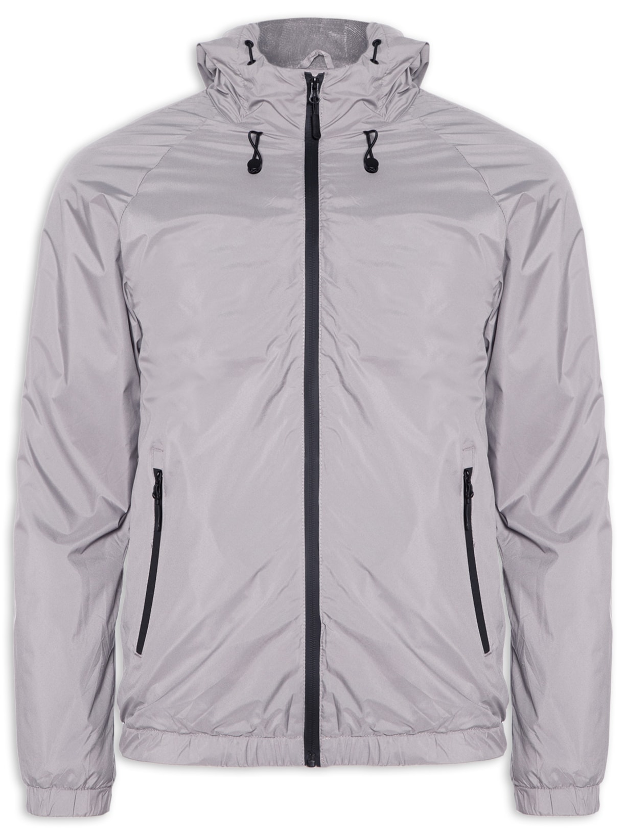 Corta Vento Masculina Casual Básica - Cinza