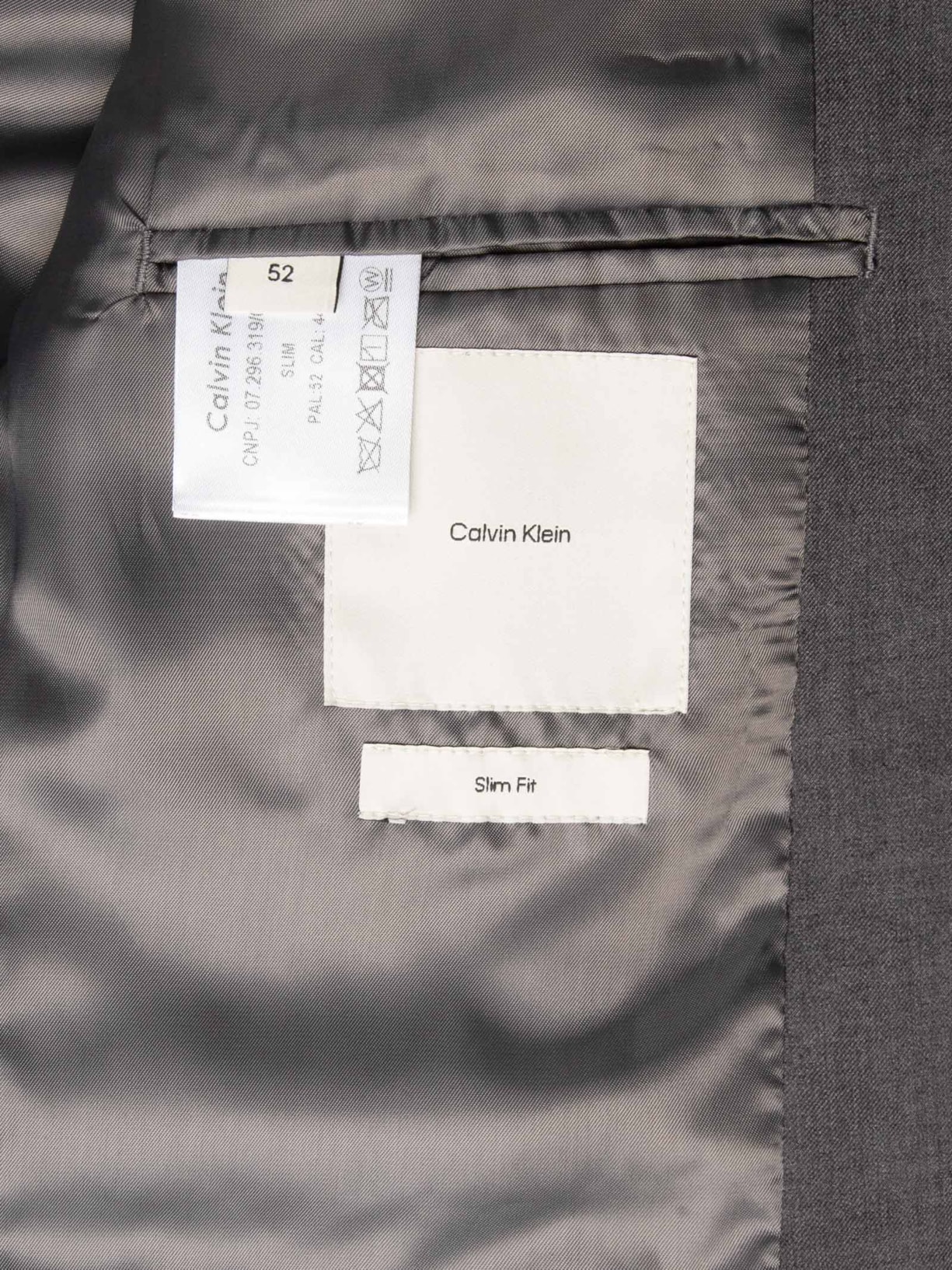 Costume Masculina Essentials Slim Cinza Calvin Klein