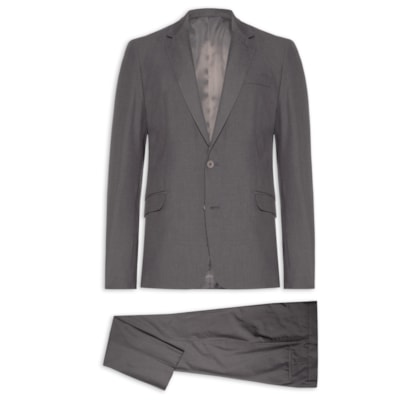 Costume Masculina Essentials Slim - Cinza
