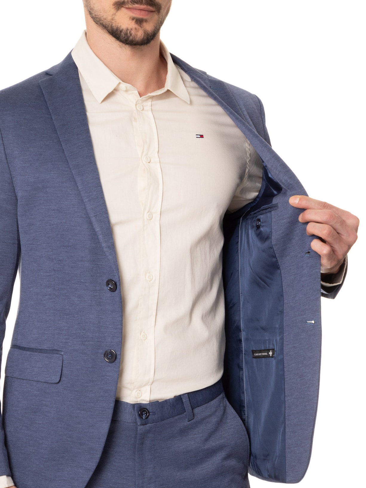 Costume Masculino Alfaiataria Moderna Azul '2 Essential