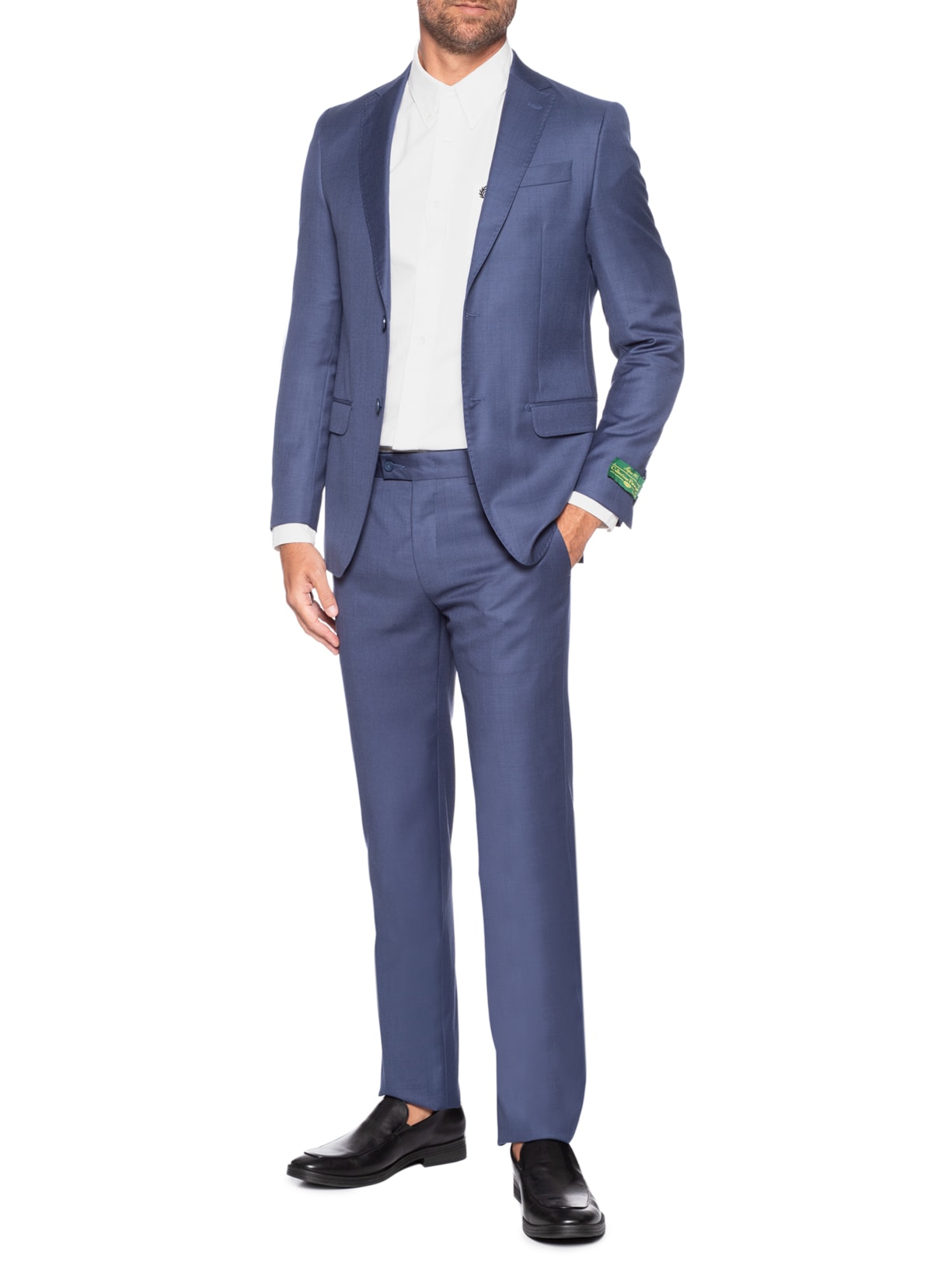 Costume Masculino Cambraia 120 Forrado Azul Paramount Alfaiataria